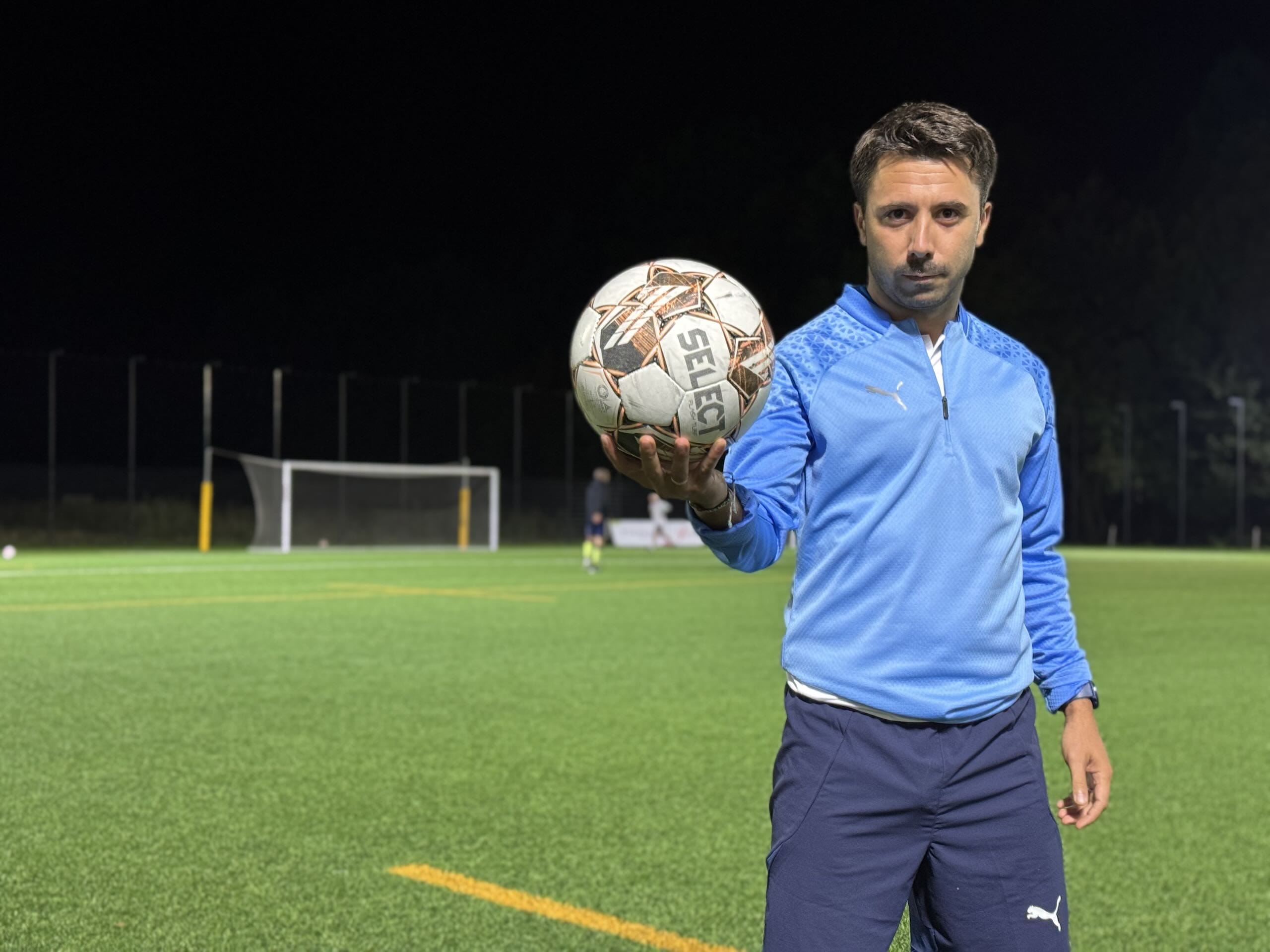 Bernabé Ureba García of Krakow Dragoons FC holding a football