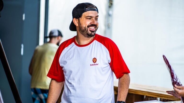 Alex Băcica during a club barbecue