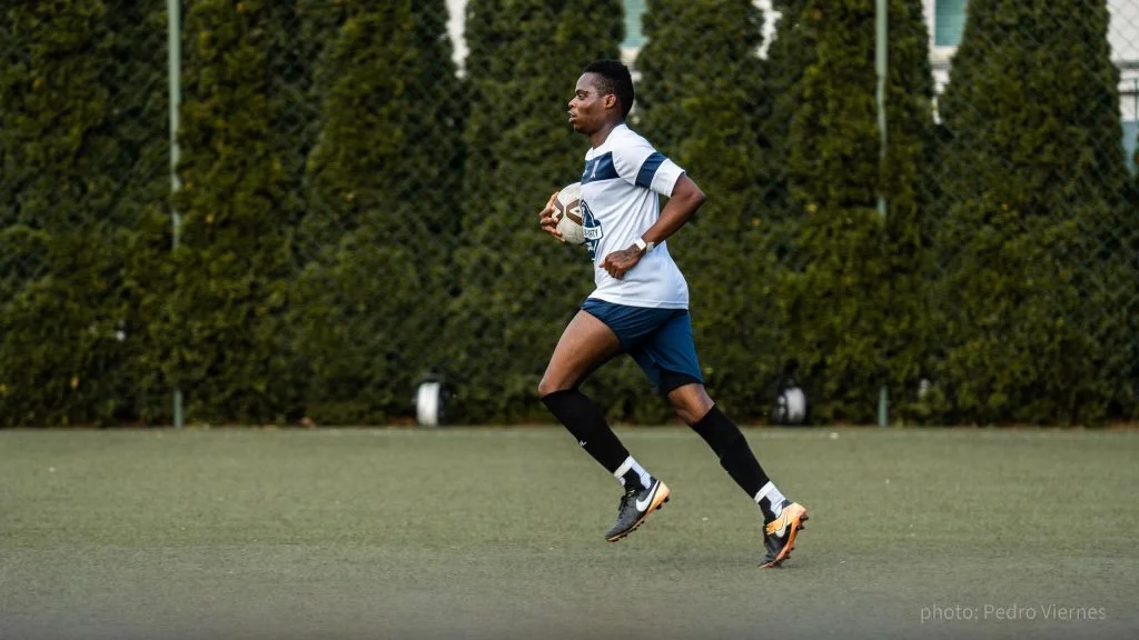 Flavio Nkola of Krakow Dragoons FC