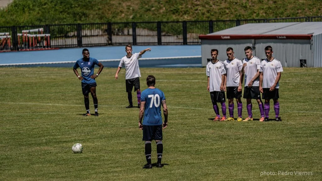 Enrico Forabosco of Krakow Dragoons FC vs Wawel