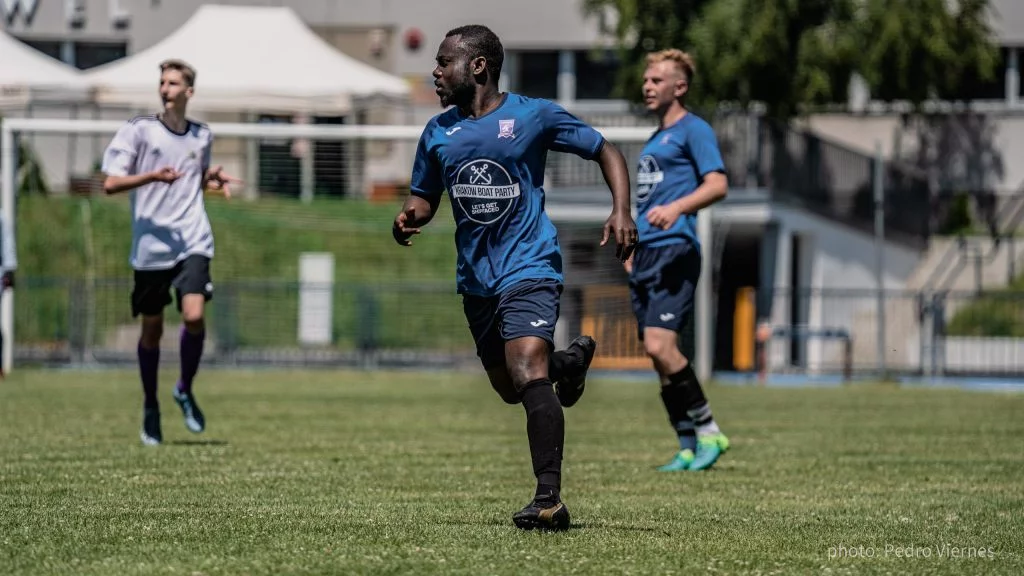 Cedrick Mwamba of Krakow Dragoons FC vs Wawel