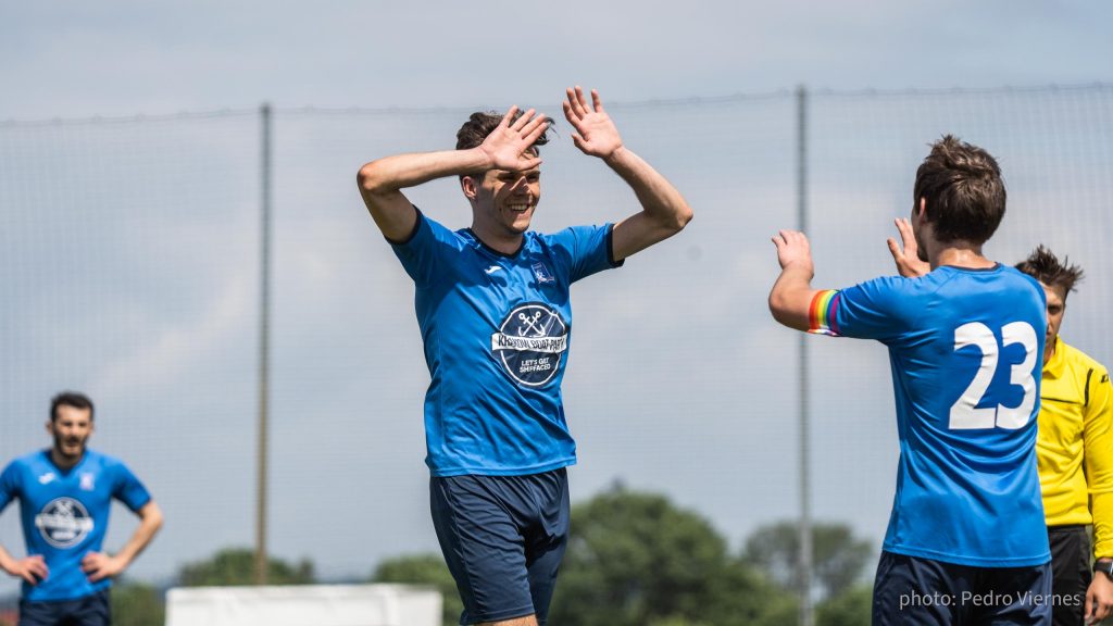 Krakow Dragoons FC celebrating a goal