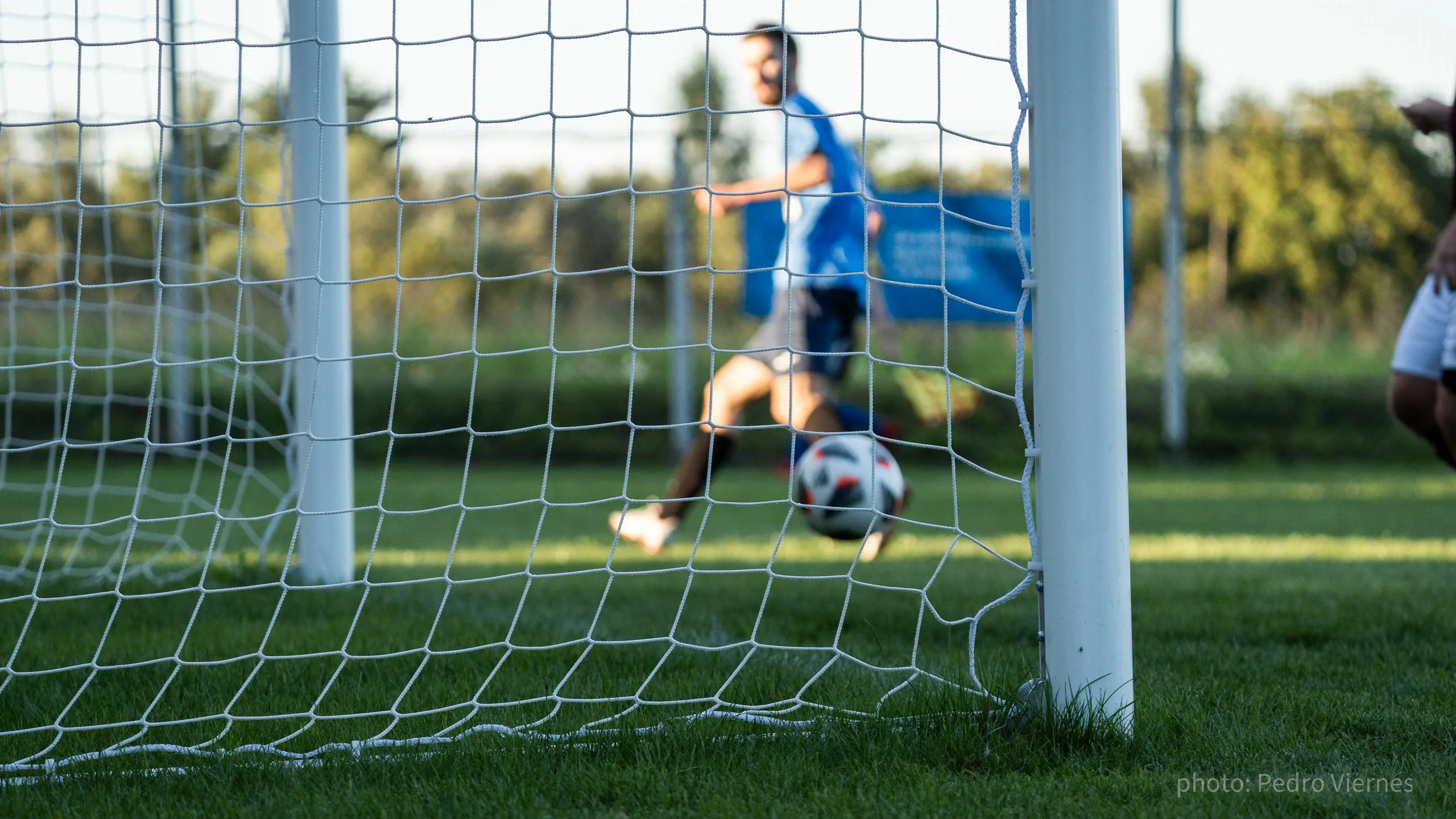 Ball entering the goal in Krakow Dragoons FC vs Opatkowianka