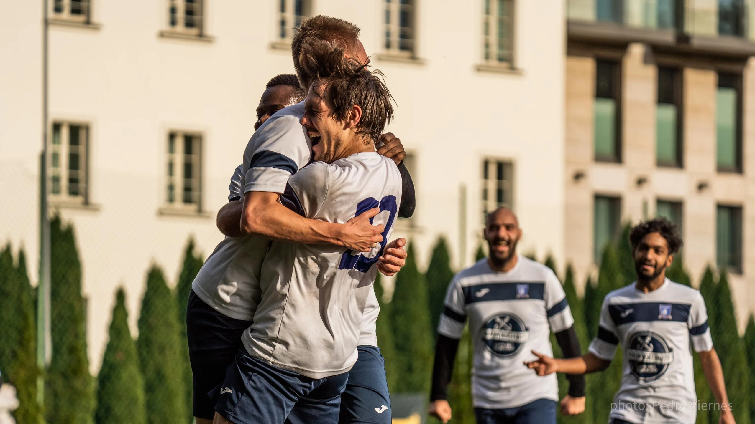 Krakow Dragoons FC celebrating a goal