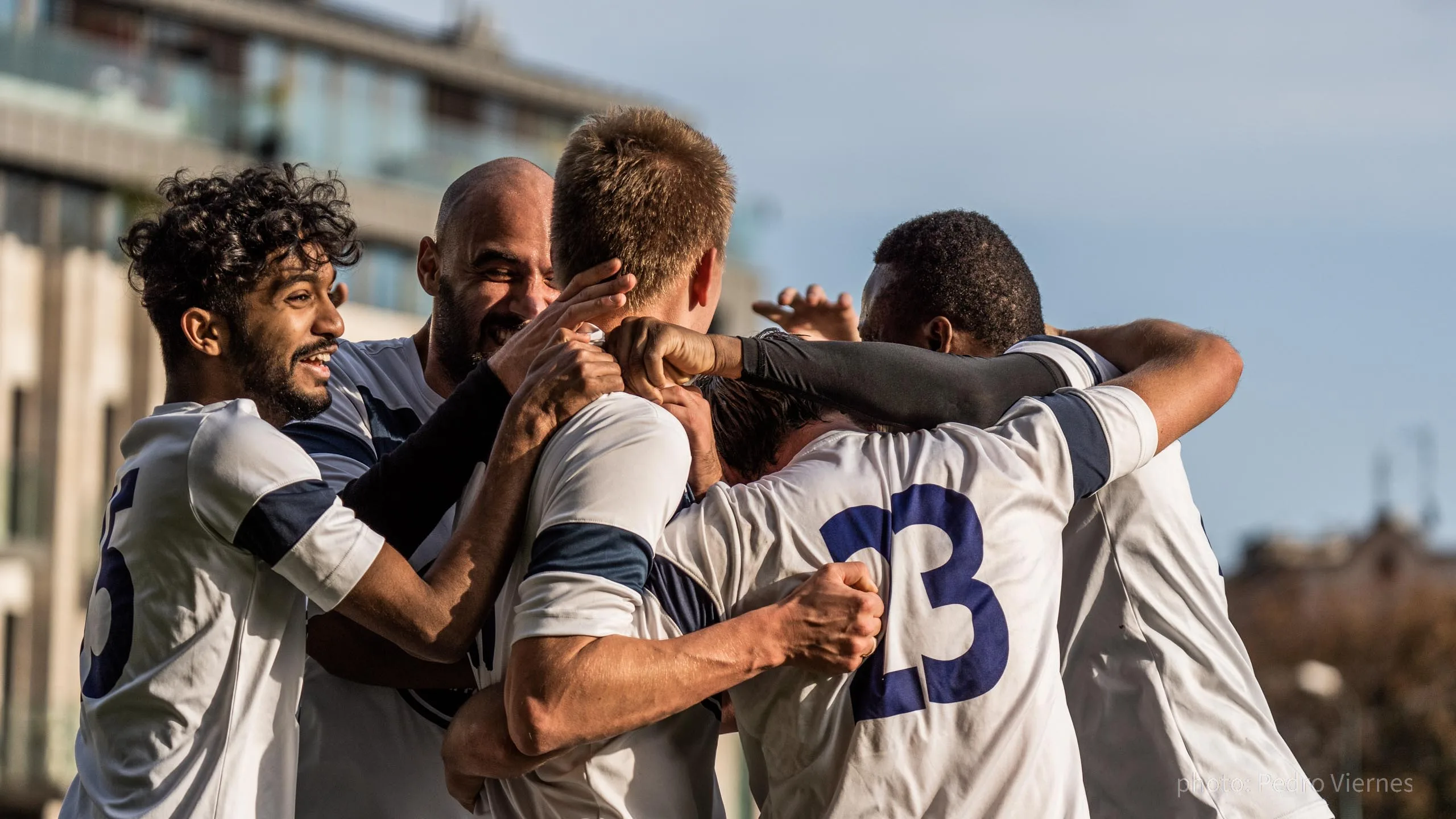 Krakow Dragoons FC celebrating a goal