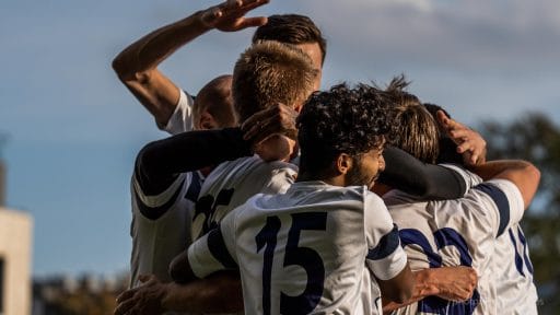 Krakow Dragoons FC celebrating a goal