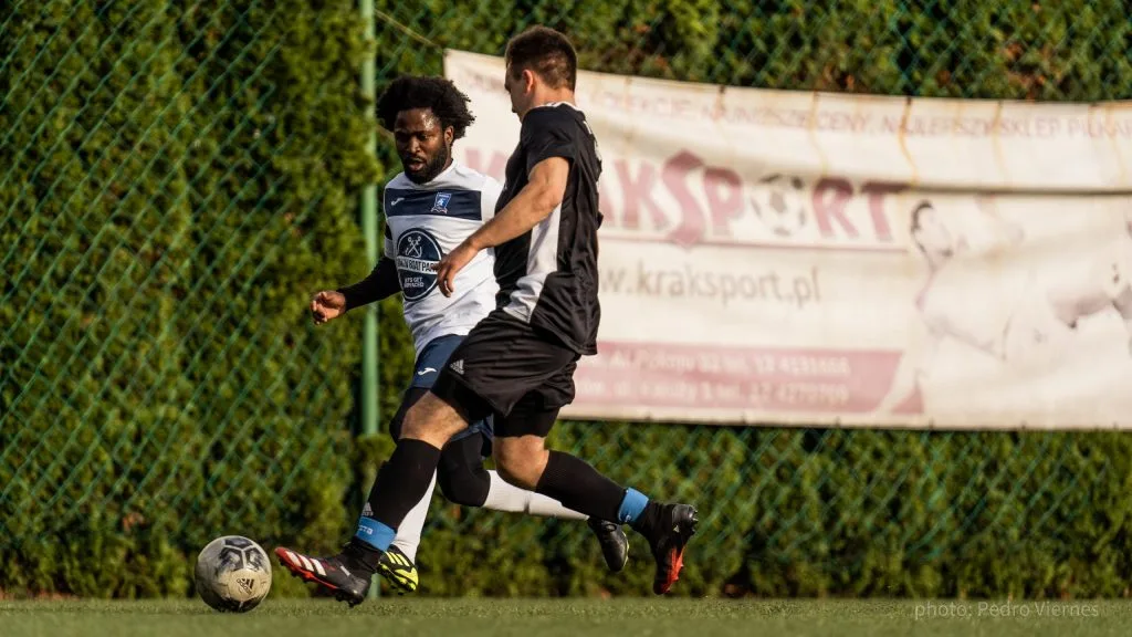 Ernesto Bumba Jr of Krakow Dragoons FC vs Rybitwy