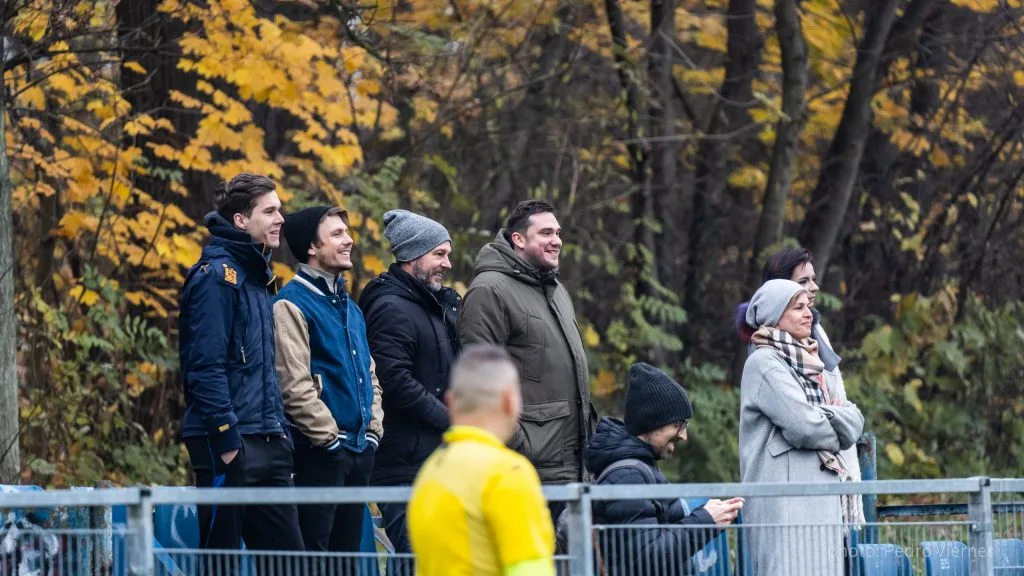 Krakow Dragoons FC supporters on the stands