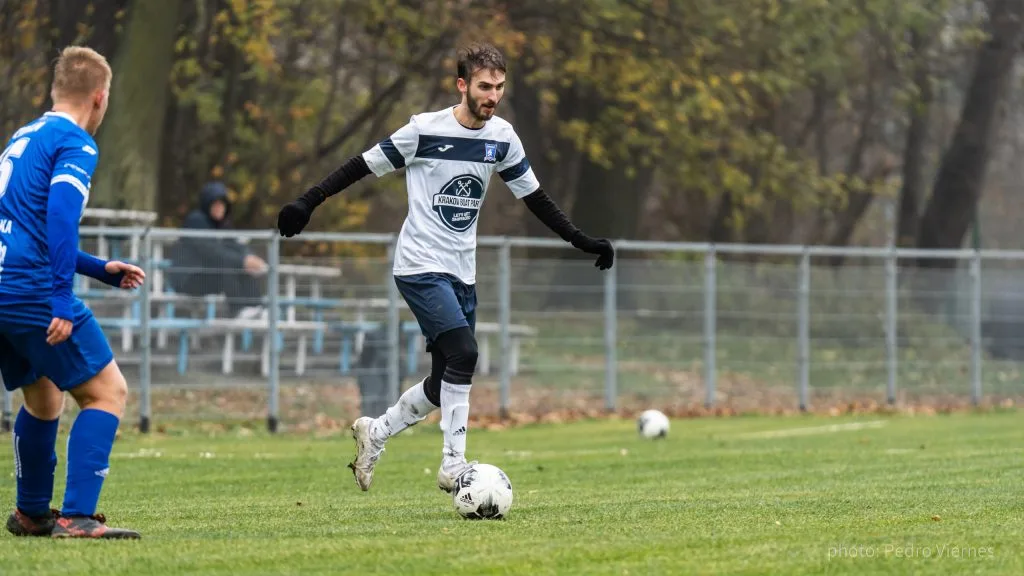 Yuri Samyonov of Krakow Dragoons FC vs Bieżanowianka II