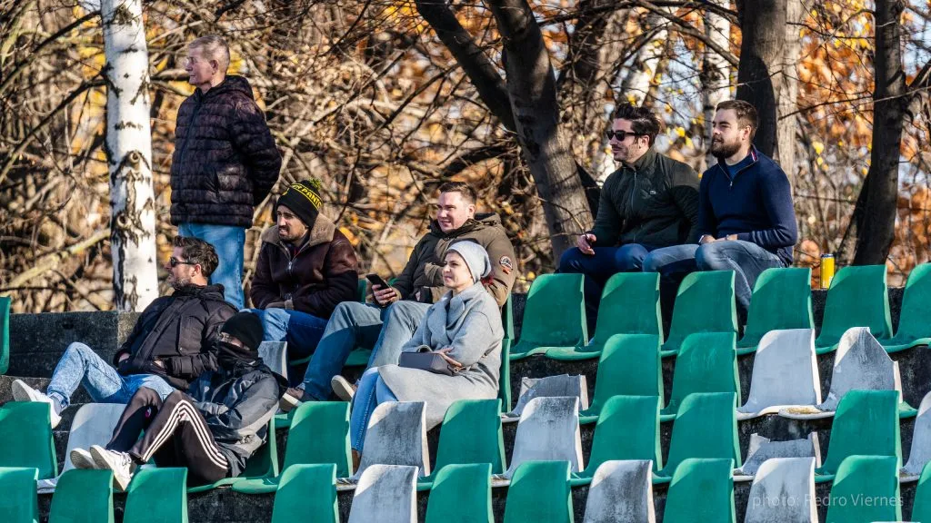 Krakow Dragoons FC supporters on the stands