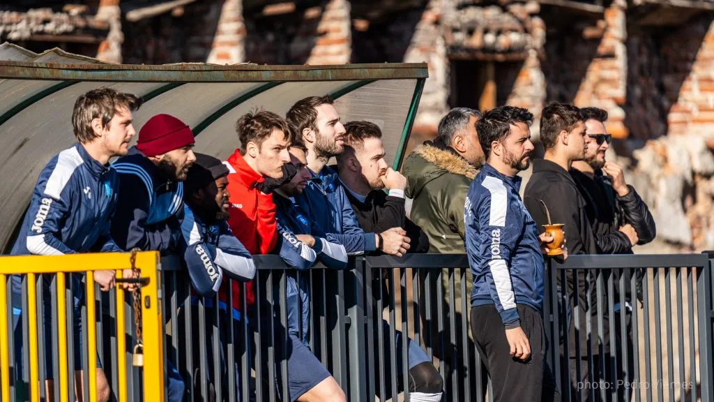 The bench of Krakow Dragoons FC vs Wawel