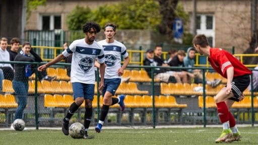 Rohit Chandran of Krakow Dragoons FC vs Kolejarz/Prokocim II