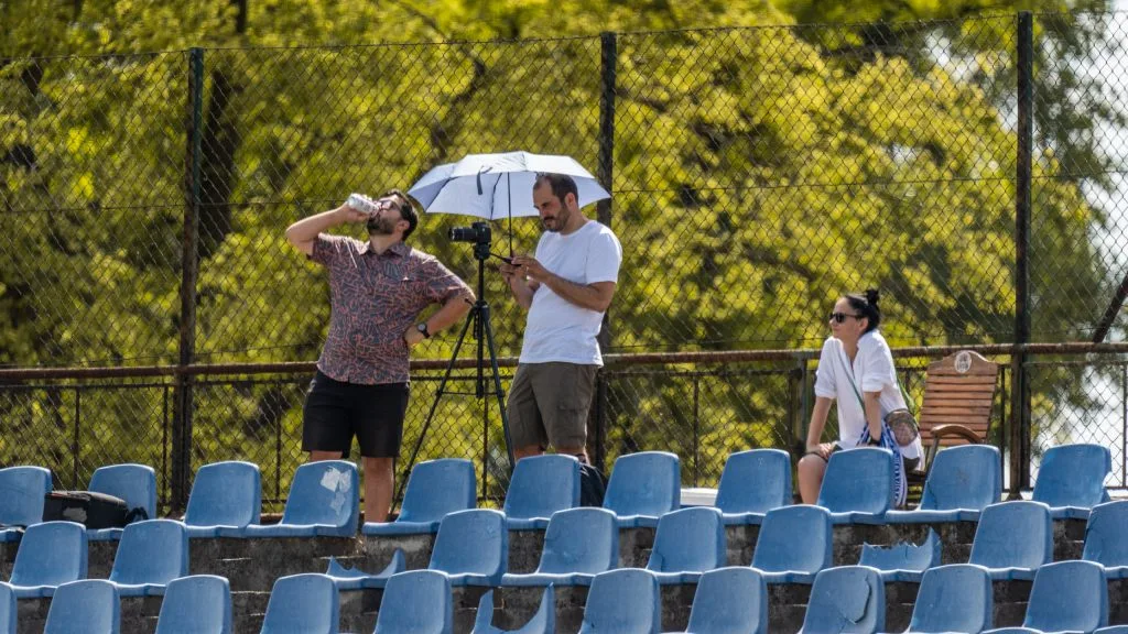 Krakow Dragoons FC supporters on the stands vs Wawel