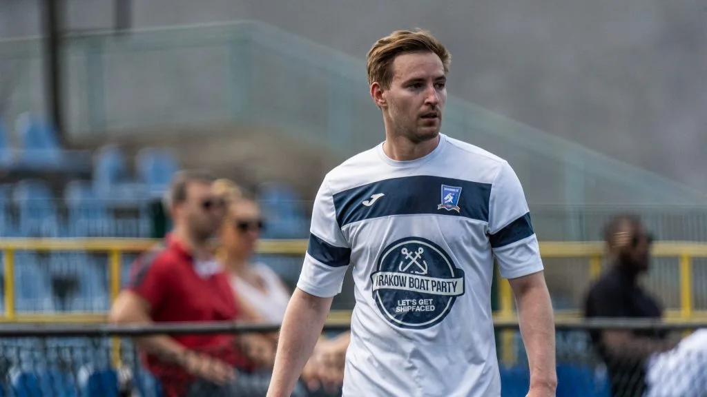 Robert Ambrosie of Krakow Dragoons FC vs Wawel