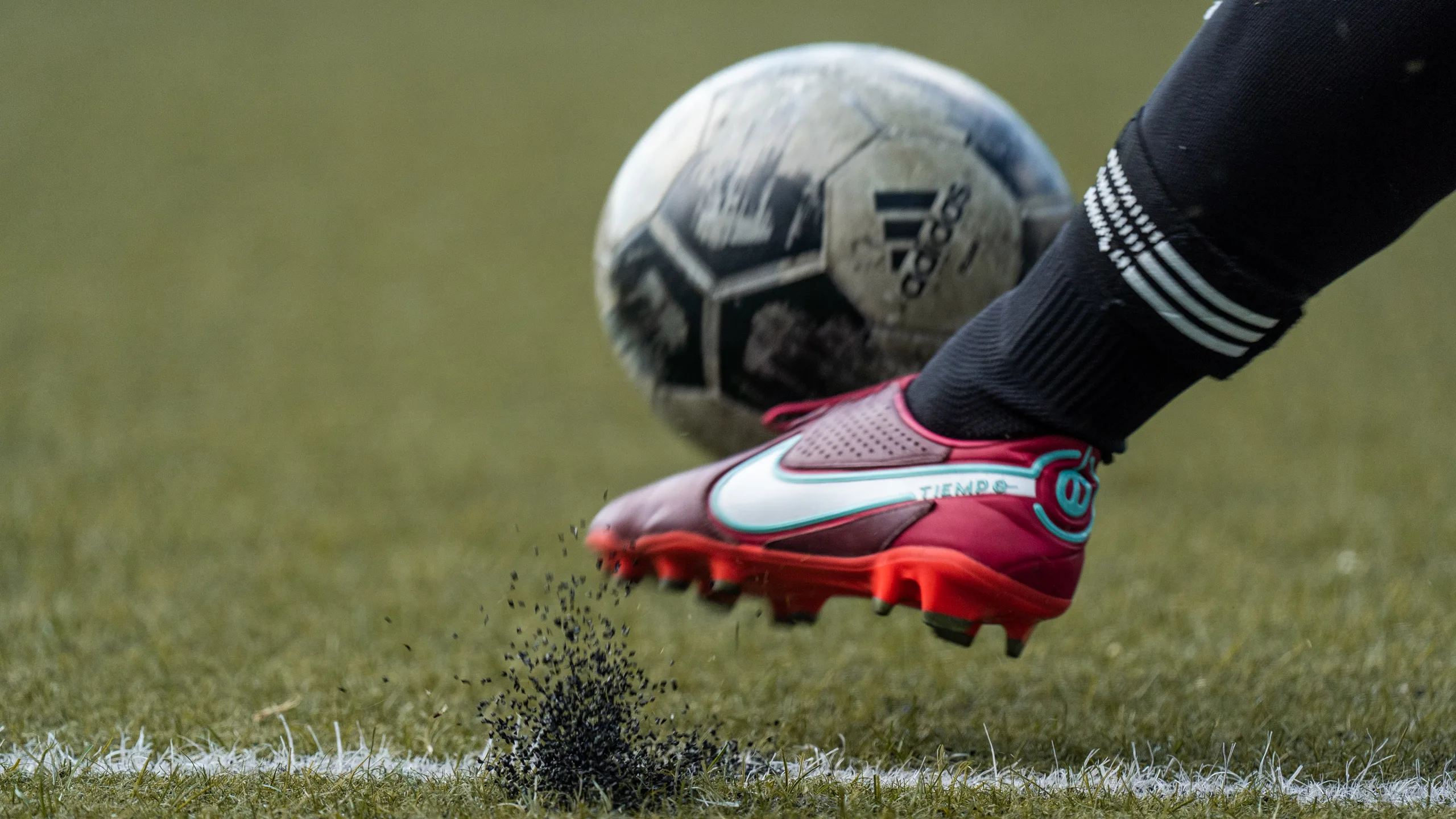 Goalkeeper shooting a goal kick