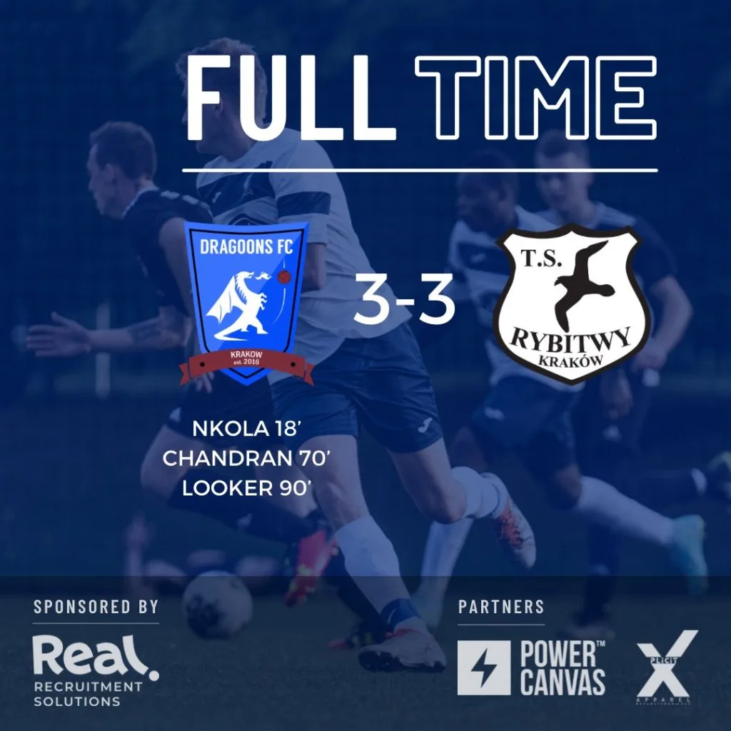 Dragoons vs Rybitwy full-time result (3-3)