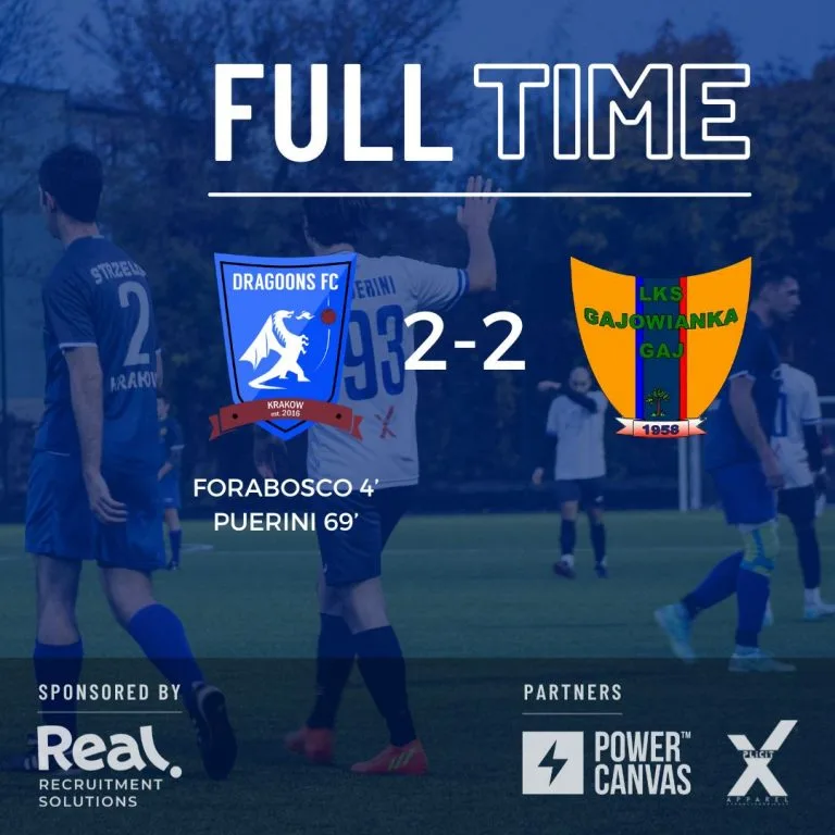 Krakow Dragoons FC vs Gajowianka Gaj full-time result (2-2)