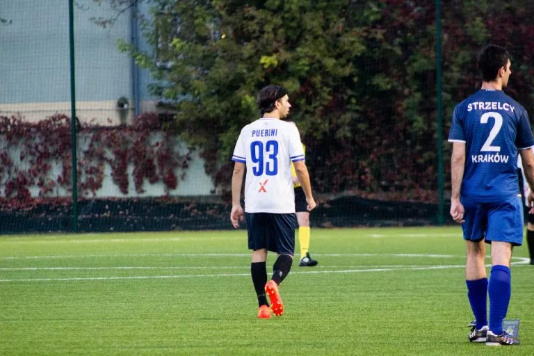 Alessandro Puerini of Krakow Dragoons FC vs Strzelcy
