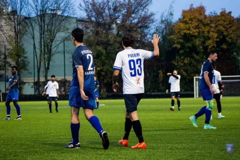 Alessandro Puerini of Krakow Dragoons FC vs Strzelcy