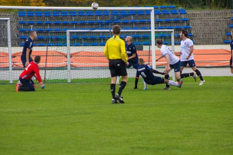 The moment Błażej Święcicki of Krakow Dragoons FC scores a goal vs Wanda