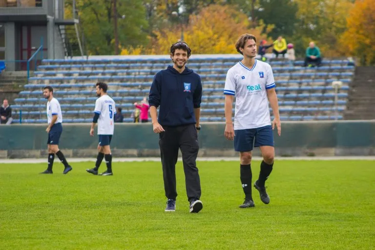 Hugo Cruz and Josh Dawson of Krakow Dragoons FC