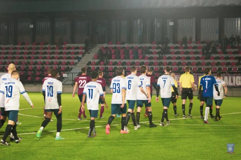 Krakow Dragoons FC entering the pitch vs Gajowianka Gaj