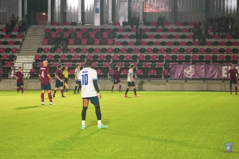 Flavio Nkola of Krakow Dragoons FC vs Gajowianka Gaj