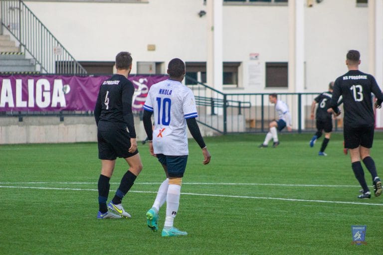 Flavio Nkola of Krakow Dragoons FC vs Podgórze