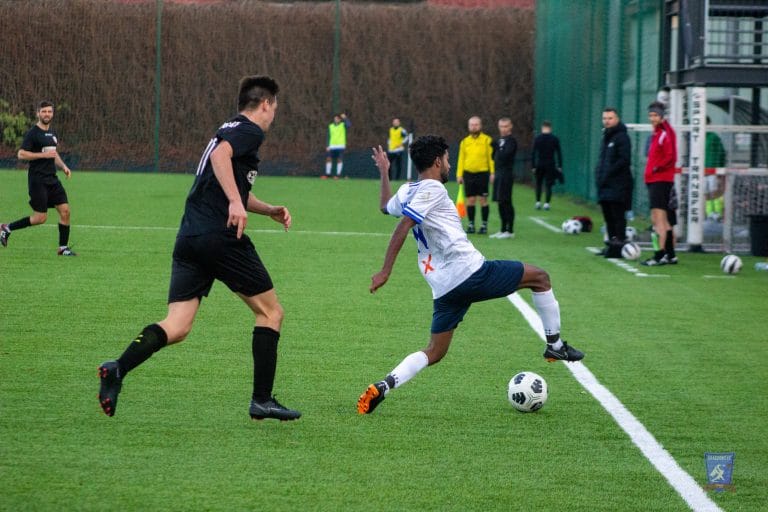 Rohit Chandran of Krakow Dragoons FC vs Podgórze