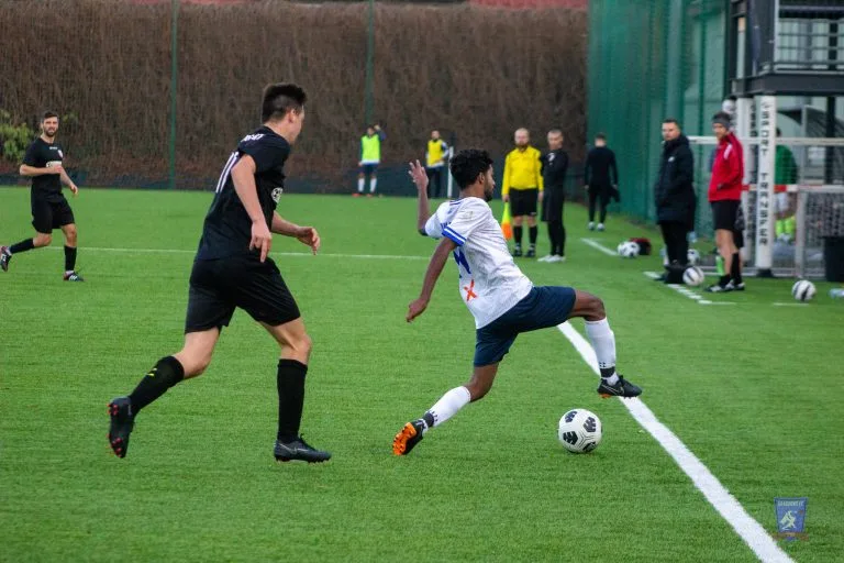 Rohit Chandran of Krakow Dragoons FC vs Podgórze