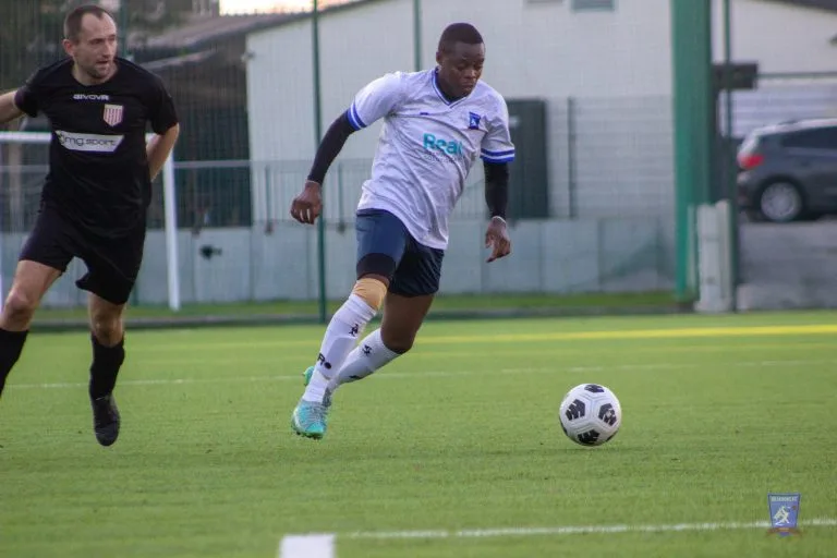 Flavio Nkola of Krakow Dragoons FC vs Podgórze