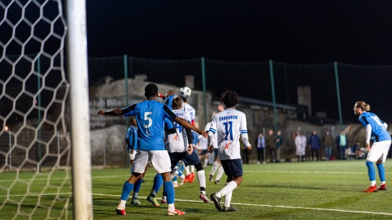 Ball in the area during Krakow Dragoons FC vs Afc DWS