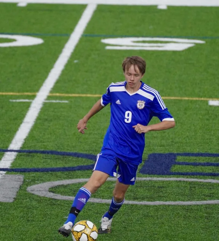 Jan Krzyzanowski of Krakow Dragoons FC dominating the ball