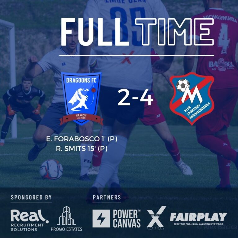 Krakow Dragoons FC vs Michałowianka Michałowice full-time result (2-4)