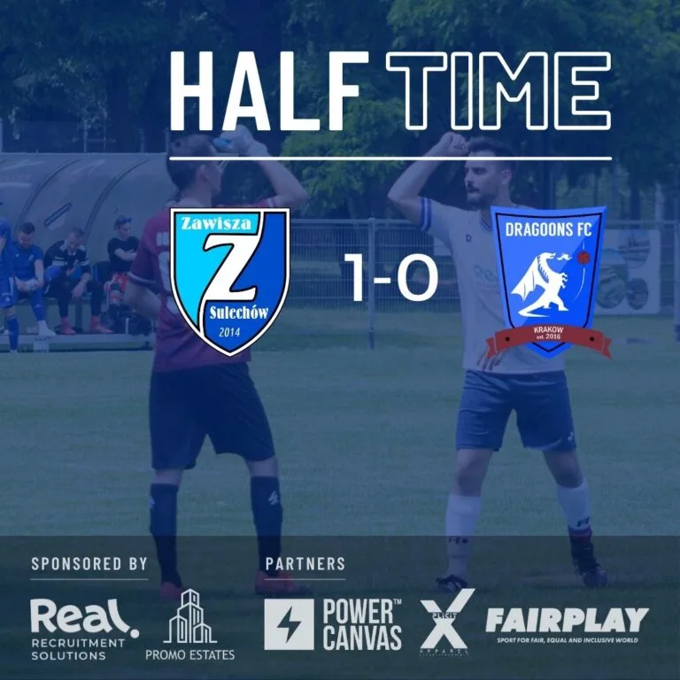 Zawisza Sulechów vs Krakow Dragoons FC half-time result (1-0)