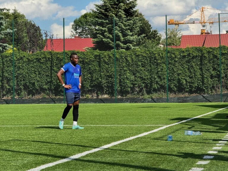 Flavio Nkola of Krakow Dragoons FC