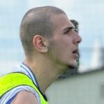 Sasha Arshakian of Krakow Dragoons FC preparing to receive a long pass