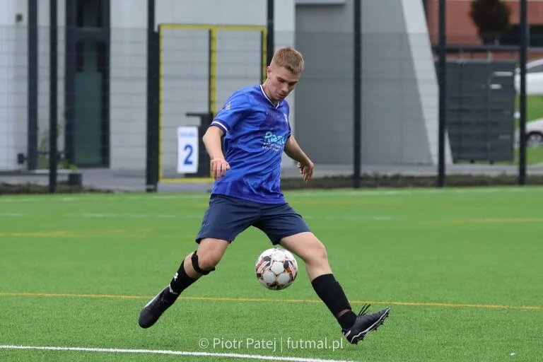 Roman Bilovol of Krakow Dragoons FC dominating the ball