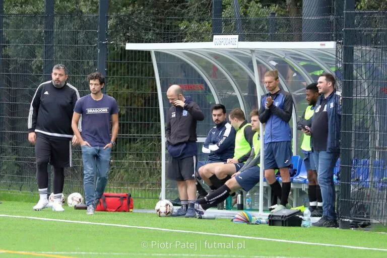 The bench of Krakow Dragoons FC