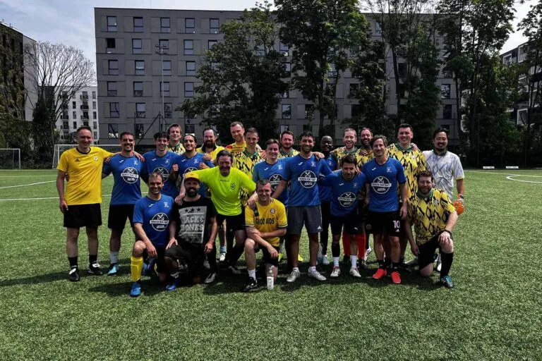 A pre-match of a Krakow Football Tours organized by Dragoons FC with players from both teams