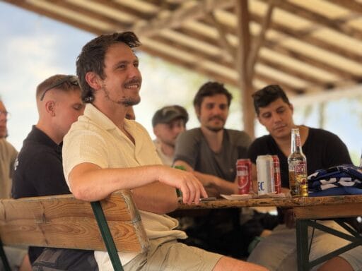 Mark Szczesnowicz of Krakow Dragoons FC during the club's annual barbecue