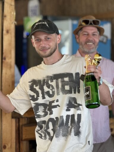 Szymon Urzędowski of Krakow Dragoons FC receiving an annual award from the club